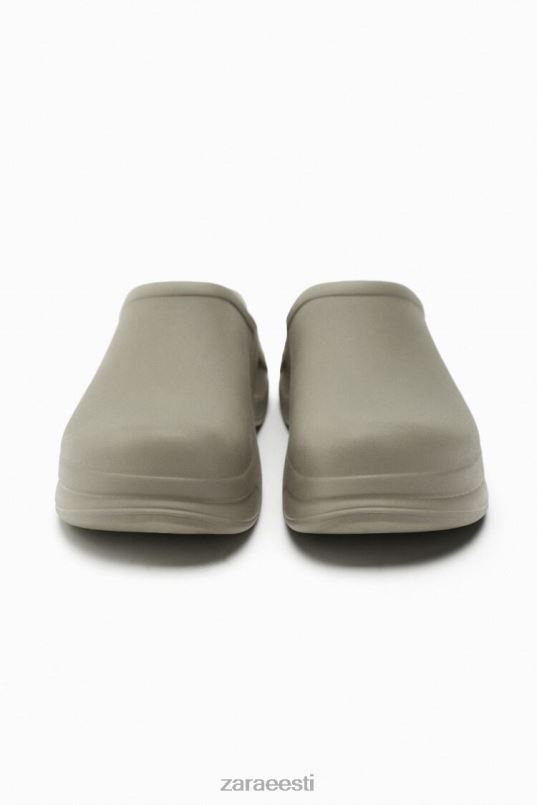 Zara kummeeritud puukingad naised khaki roheline jalatsid 42F0H728