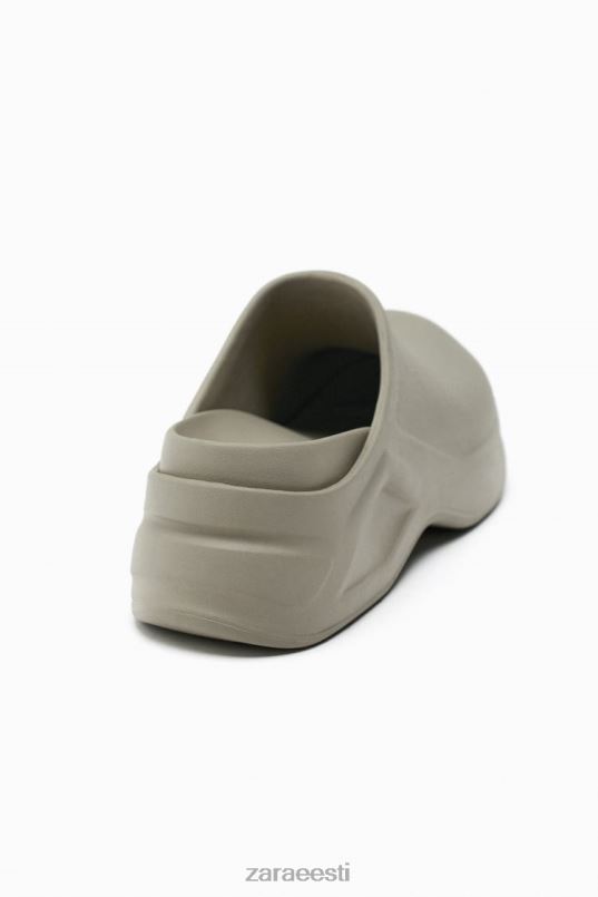 Zara kummeeritud puukingad naised khaki roheline jalatsid 42F0H728