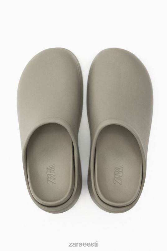 Zara kummeeritud puukingad naised khaki roheline jalatsid 42F0H728