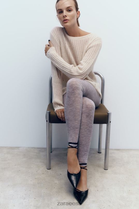 Zara paeltega lahtise kontsaga kingad naised must jalatsid 42F0H737