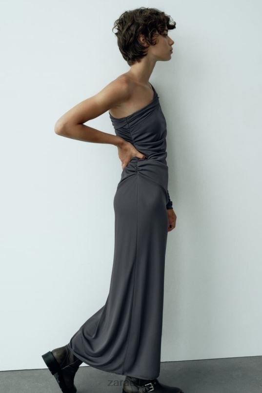 Zara drapeeritud asümmeetriline kleit naised antratsiithall Riietus 42F0H243