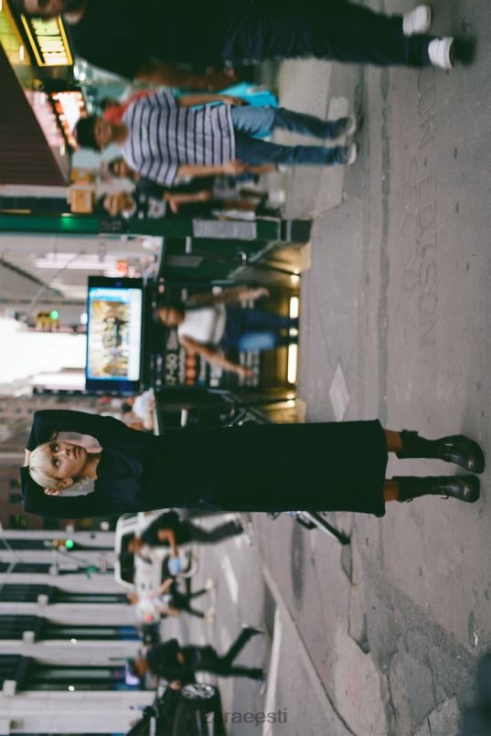 Zara lengiga kootud midi kleit naised must Riietus 42F0H228