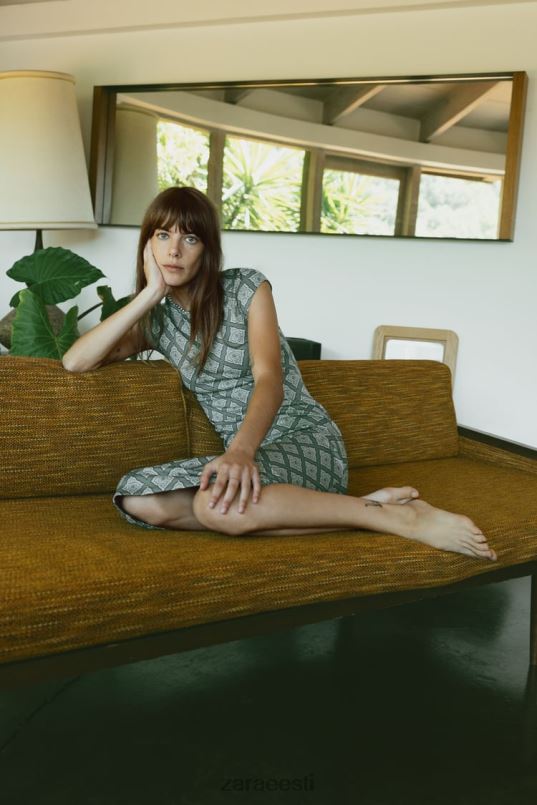 Zara liibuv žakaarkleit naised rohelised Riietus 42F0H231