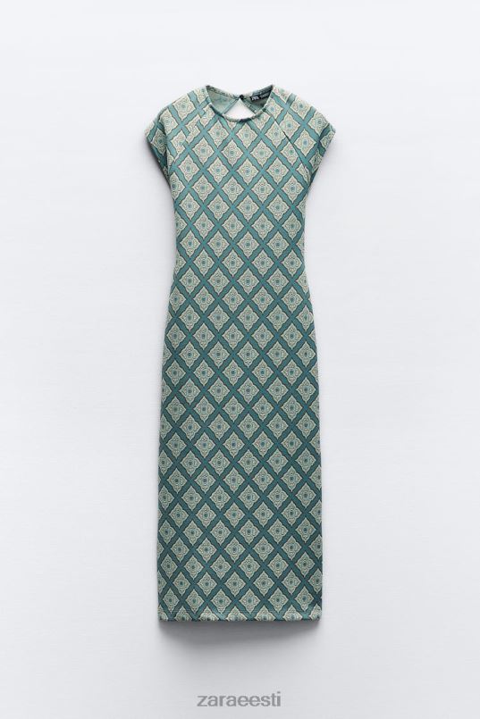 Zara liibuv žakaarkleit naised rohelised Riietus 42F0H231