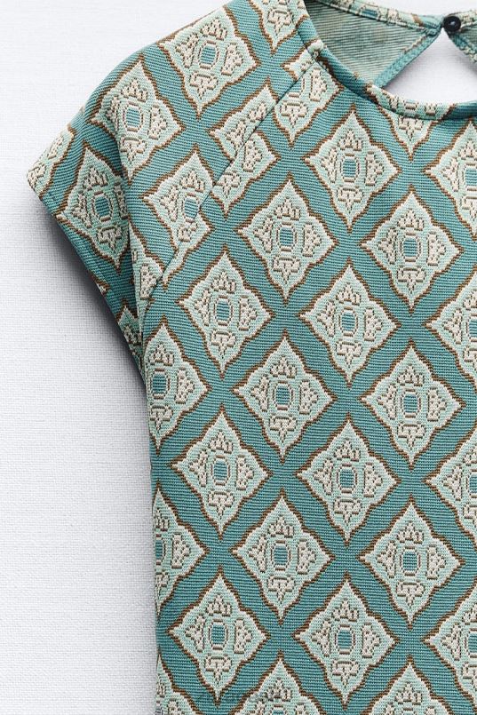 Zara liibuv žakaarkleit naised rohelised Riietus 42F0H231