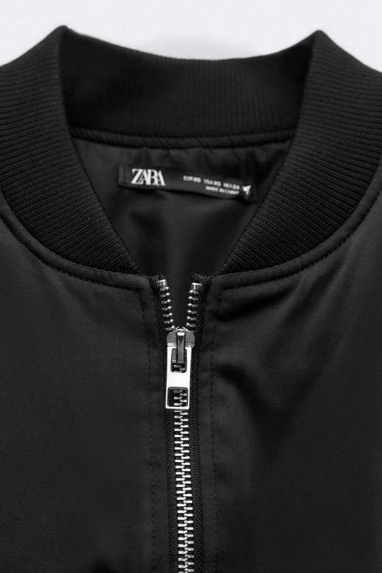 Zara mini bomber kleit naised must Riietus 42F0H241