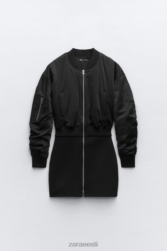 Zara mini bomber kleit naised must Riietus 42F0H241