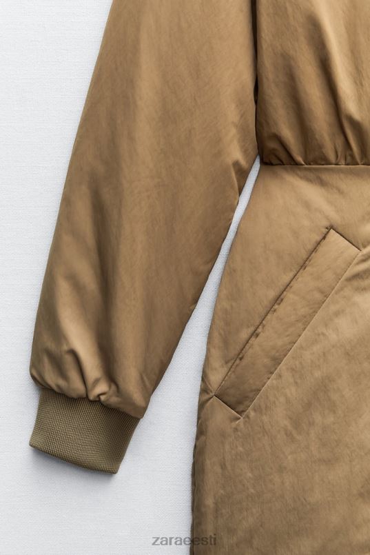 Zara mini bomber kleit naised oliiviroheline Riietus 42F0H242