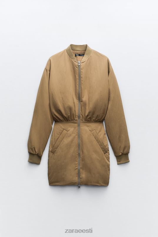 Zara mini bomber kleit naised oliiviroheline Riietus 42F0H242