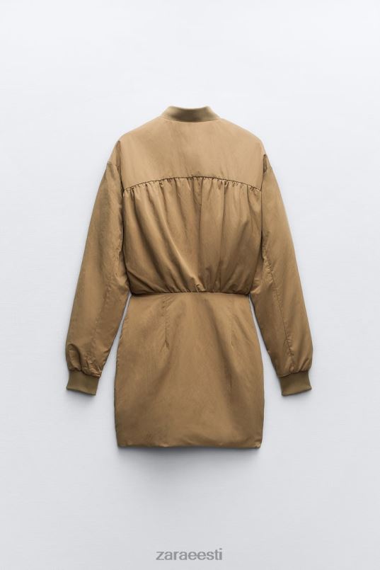 Zara mini bomber kleit naised oliiviroheline Riietus 42F0H242