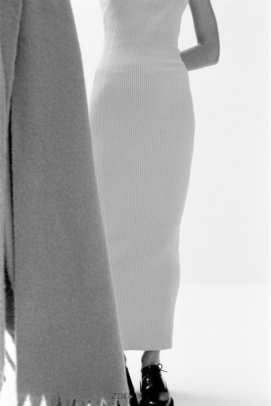 Zara soonik kootud kleit naised beež Riietus 42F0H229