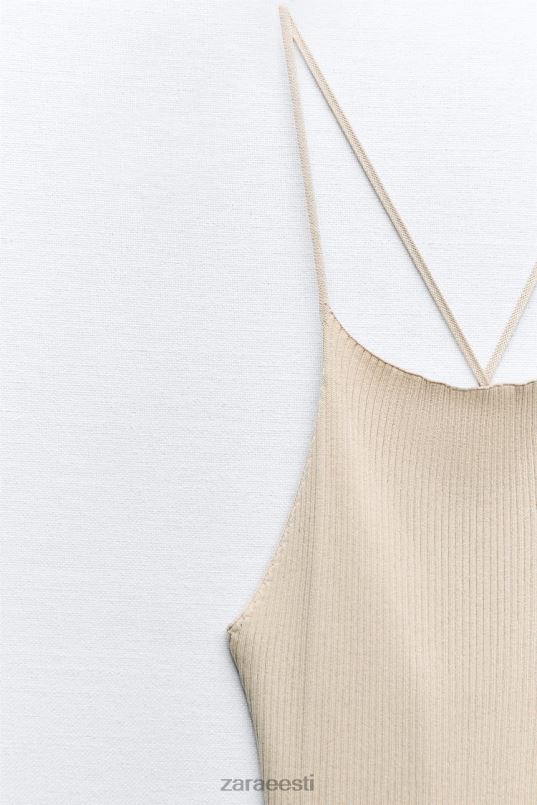 Zara soonik kootud kleit naised beež Riietus 42F0H229