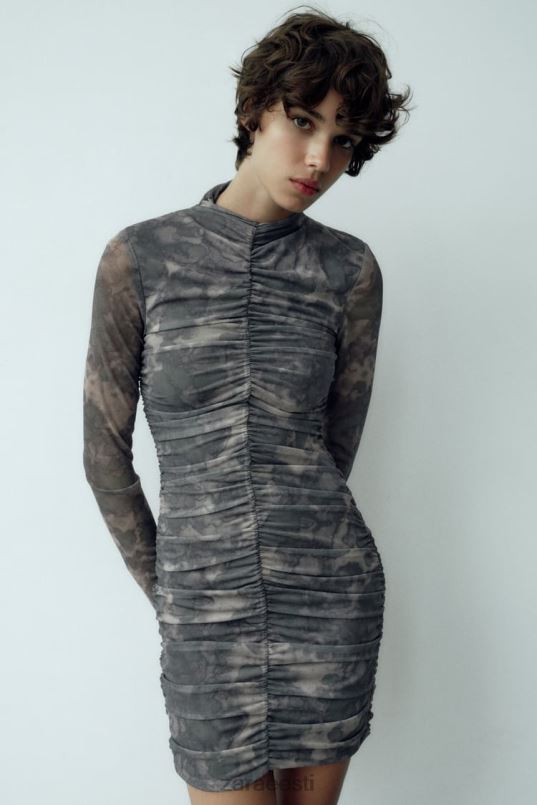 Zara trükitud tüllkleit naised rohelised Riietus 42F0H245