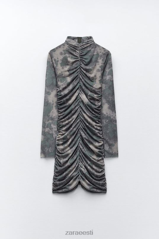 Zara trükitud tüllkleit naised rohelised Riietus 42F0H245