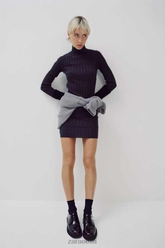 Zara trikotaažkaelusega soonikkleit naised antratsiithall Riietus 42F0H227