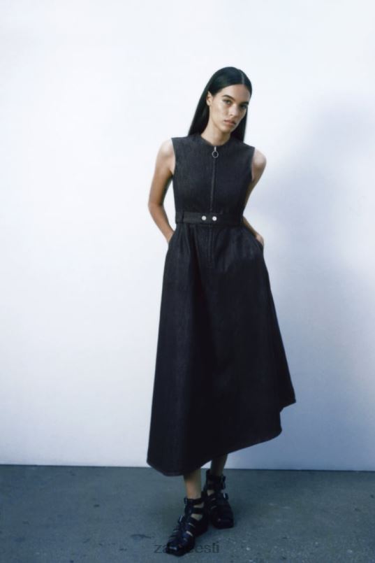 Zara zw kollektsiooni asümmeetriline teksakleit naised sinine Riietus 42F0H239