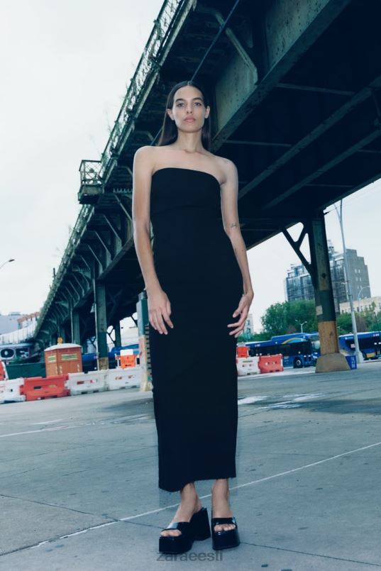 Zara zw paelteta teksakleit naised must Riietus 42F0H237