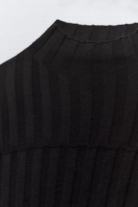 Zara crop soonikkoes kampsun naised must Riietus 42F0H480