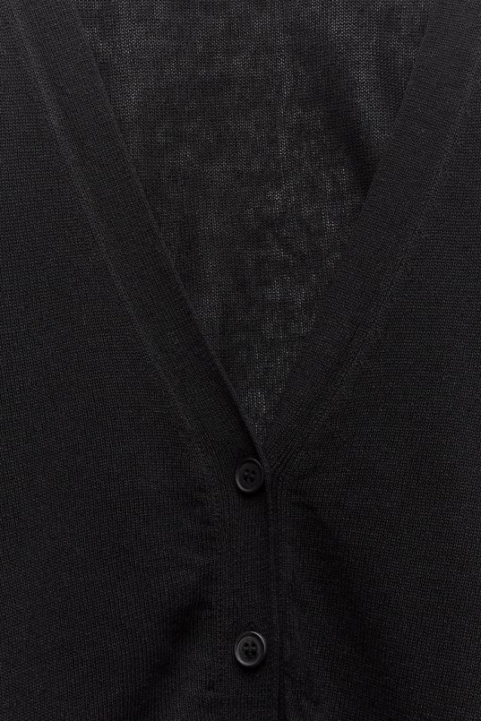 Zara liibuv kootud kardigan naised must Riietus 42F0H479