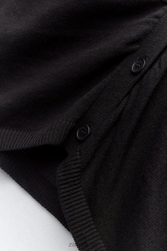 Zara liibuv kootud kardigan naised must Riietus 42F0H479