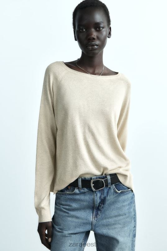 Zara metallist niidist kinit kampsun naised kuldne Riietus 42F0H877