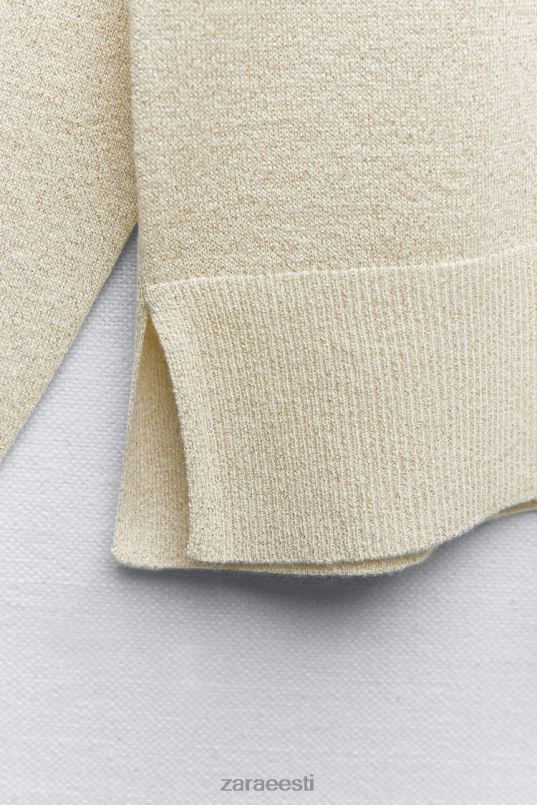 Zara metallist niidist kinit kampsun naised kuldne Riietus 42F0H877