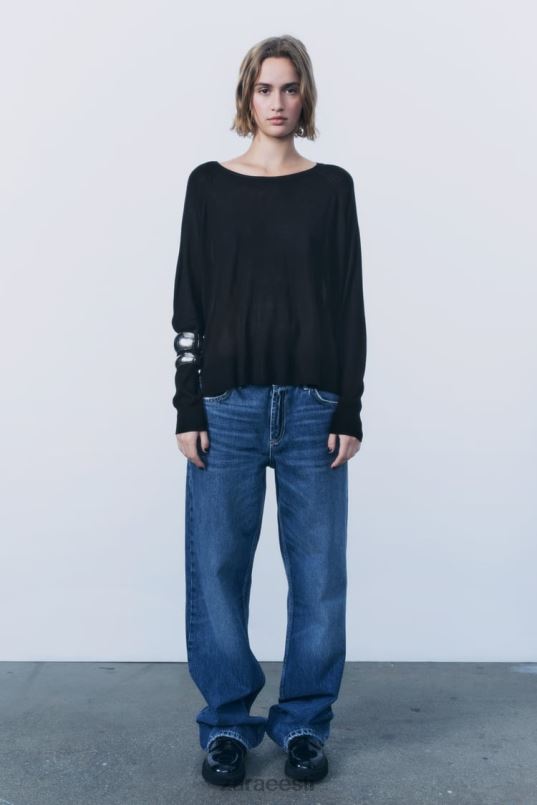 Zara põhikootud kampsun naised must Riietus 42F0H878