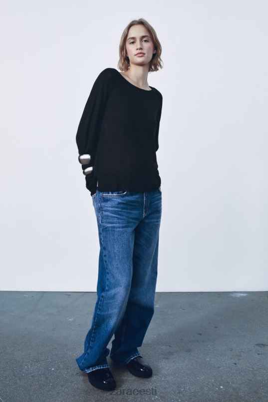 Zara põhikootud kampsun naised must Riietus 42F0H878