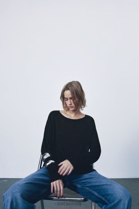 Zara põhikootud kampsun naised must Riietus 42F0H878