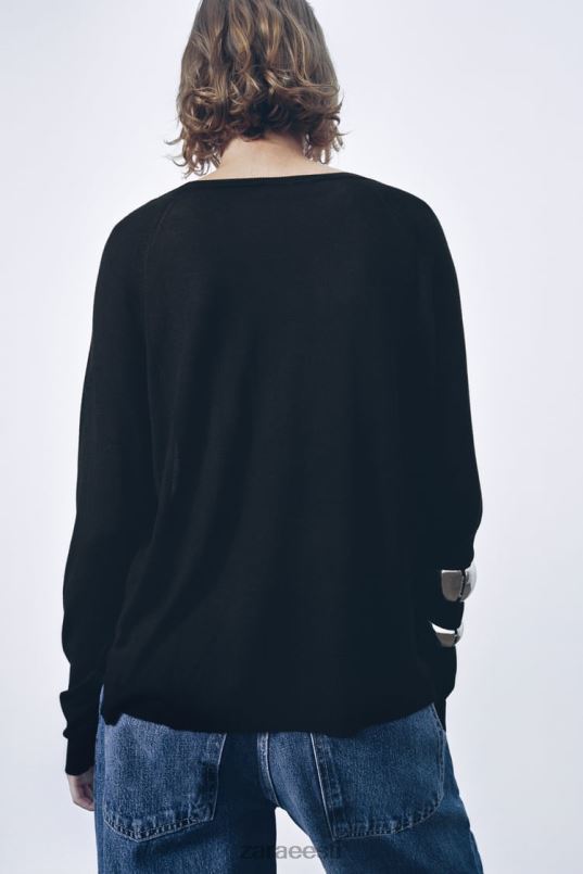 Zara põhikootud kampsun naised must Riietus 42F0H878