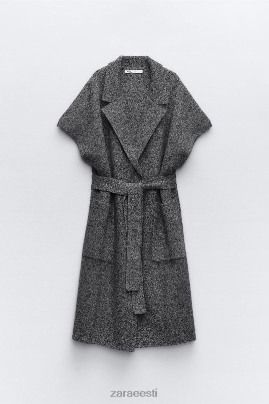 Zara täpiline 100% villane vest naised hall mergel Riietus 42F0H481