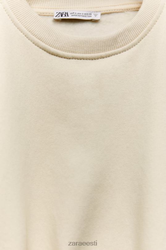 Zara basic crop dressipluus naised vanilje Riietus 42F0H945