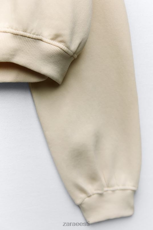 Zara basic crop dressipluus naised vanilje Riietus 42F0H945