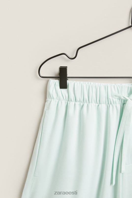 Zara ühevärvilised püksid naised heleroheline Riietus 42F0H1800