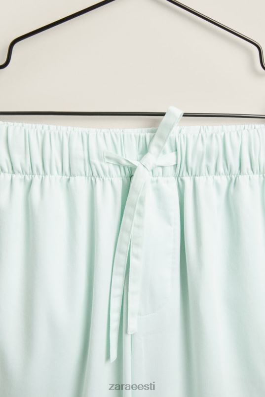 Zara ühevärvilised püksid naised heleroheline Riietus 42F0H1800