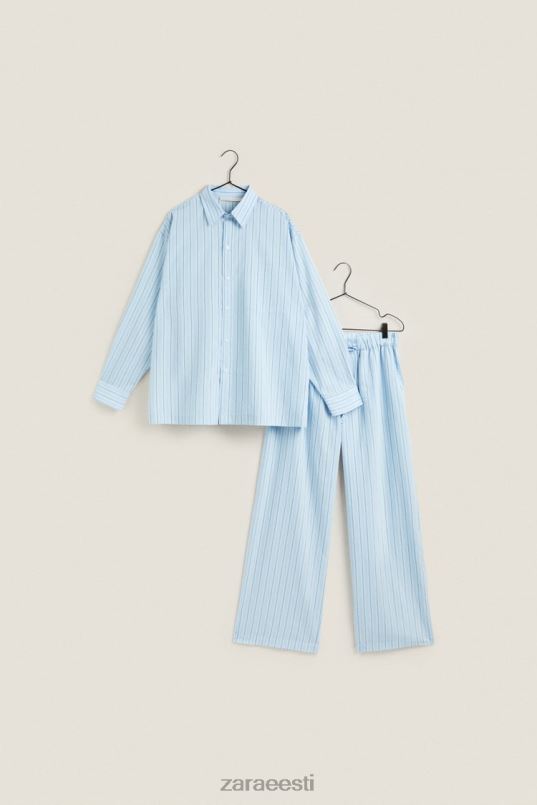 Zara õhukeste triipudega püksid naised sinine Riietus 42F0H1796