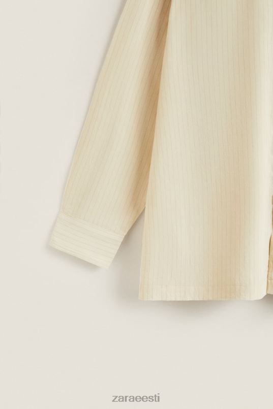 Zara õhukeste triipudega särk naised ekru Riietus 42F0H1804