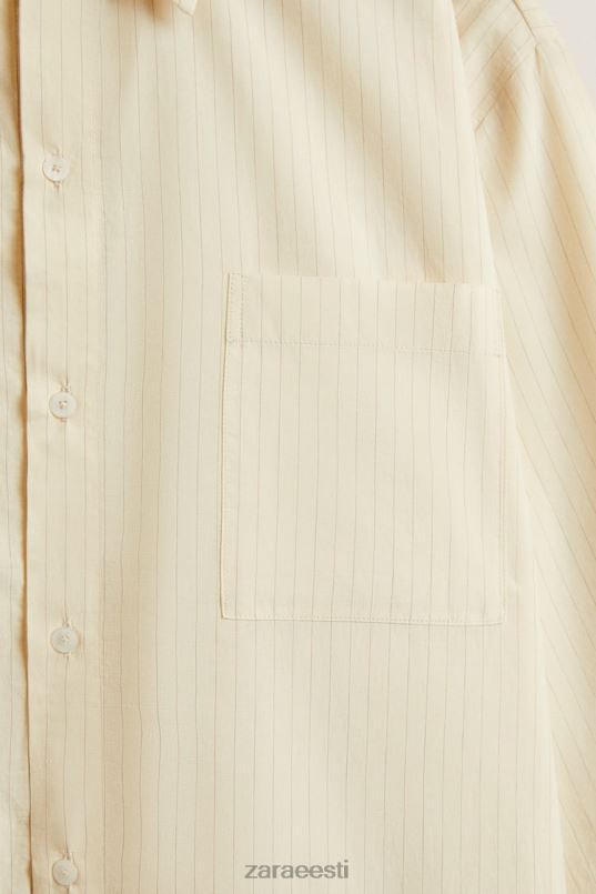 Zara õhukeste triipudega särk naised ekru Riietus 42F0H1804