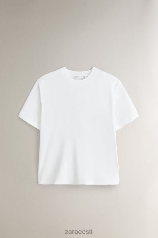 Zara pehme puudutusega t-särk naised valge Riietus 42F0H1810