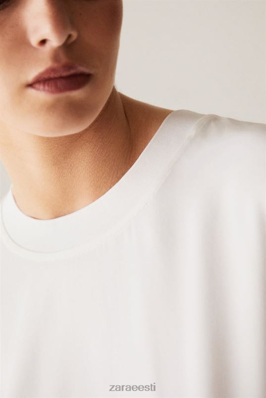 Zara pehme puudutusega t-särk naised valge Riietus 42F0H1810