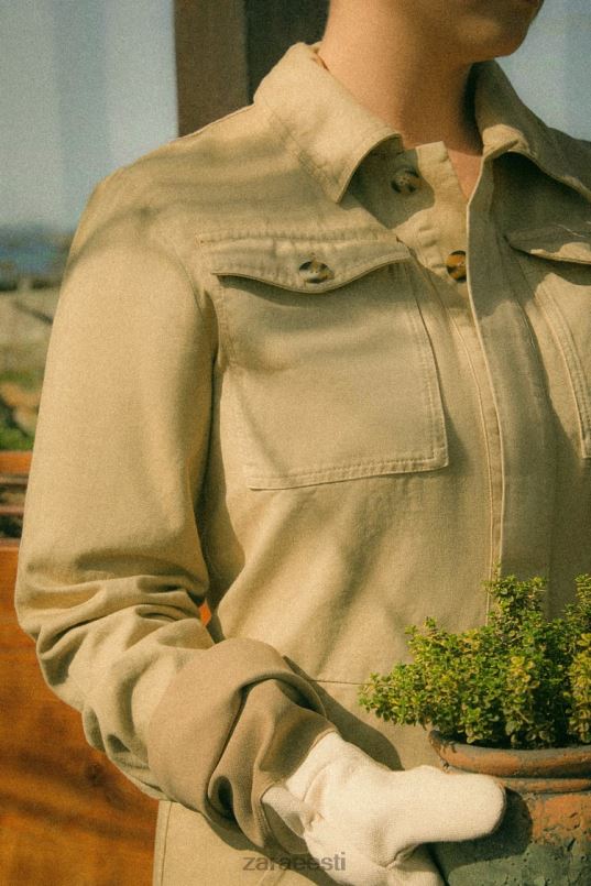 Zara pikkade varrukatega aiakombinesoon naised tumebeež Riietus 42F0H1820