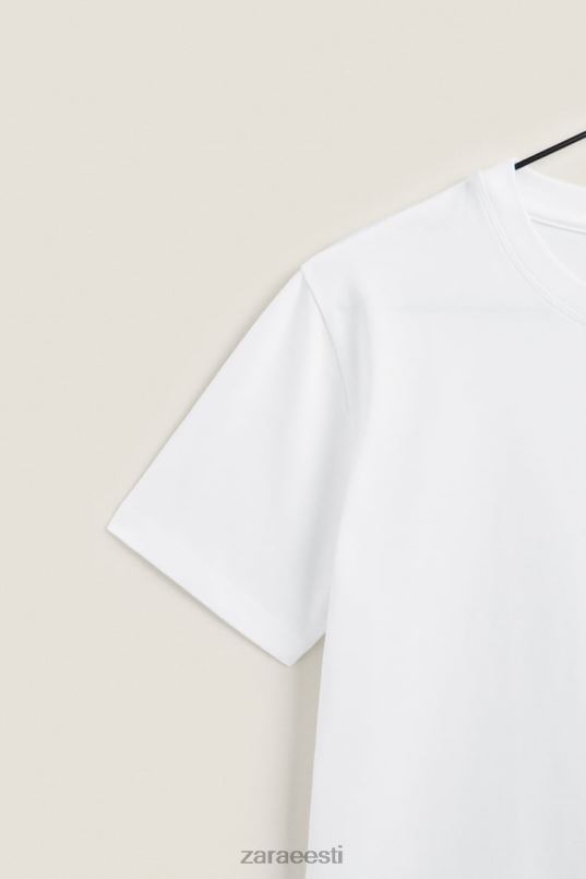 Zara puuvillane top naised valge Riietus 42F0H1812