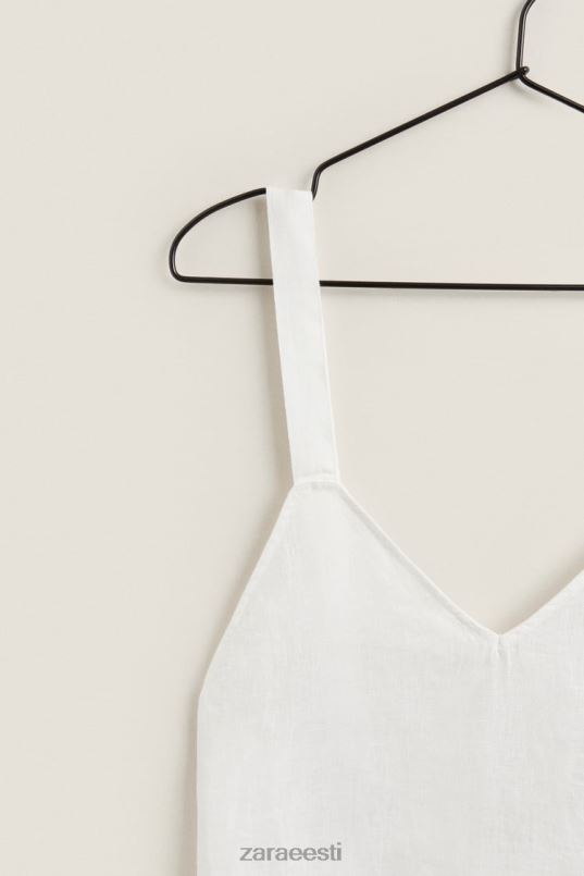 Zara rihmaga linane öösärk naised ekru Riietus 42F0H1817