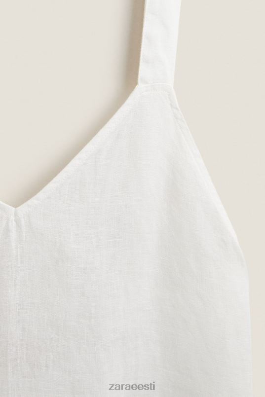 Zara rihmaga linane öösärk naised ekru Riietus 42F0H1817