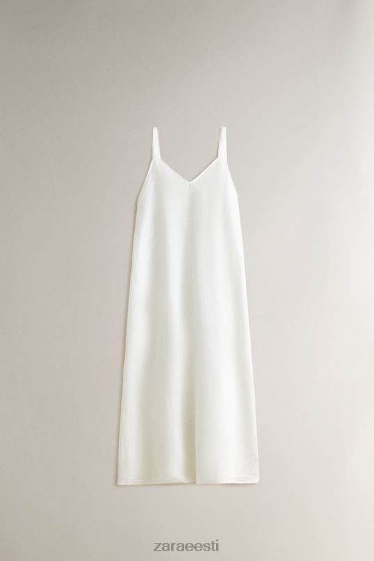 Zara rihmaga linane öösärk naised ekru Riietus 42F0H1817