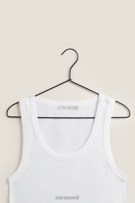 Zara tank top naised valge Riietus 42F0H1813