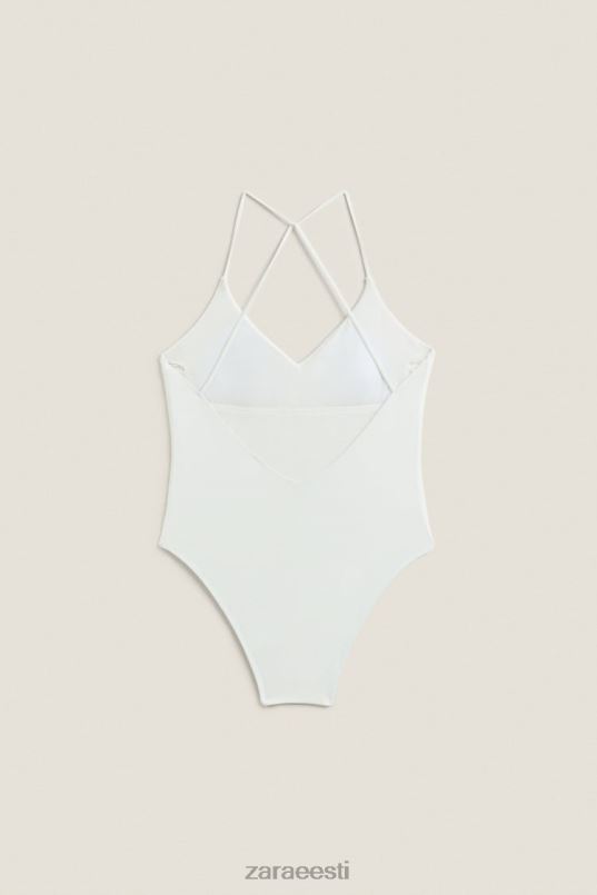 Zara tavaline ujumistrikoo naised ekru Riietus 42F0H1822