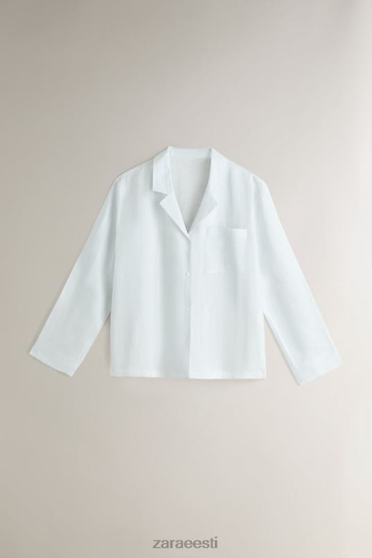 Zara triibuline linane särk naised helesinine Riietus 42F0H1806