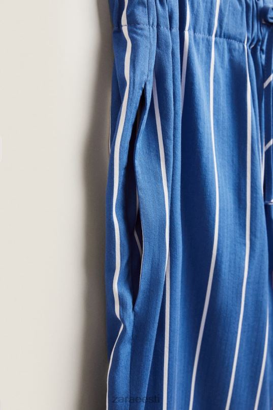 Zara vertikaalsete triipudega püksid naised sinine Riietus 42F0H1792