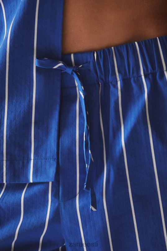 Zara vertikaalsete triipudega püksid naised sinine Riietus 42F0H1792